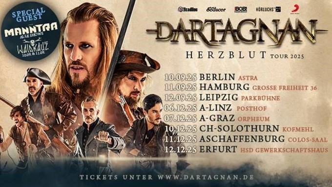 DARTAGNAN setzen "Herzblut Tour 2025"